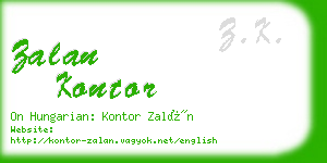 zalan kontor business card